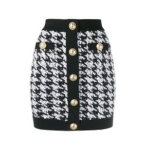 Belmain Houndstooth Mini Skirt